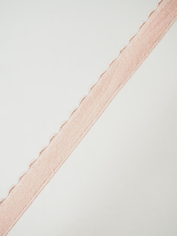 Резинка отделочная пудра ажурная ширина 10 мм с учетом фестона