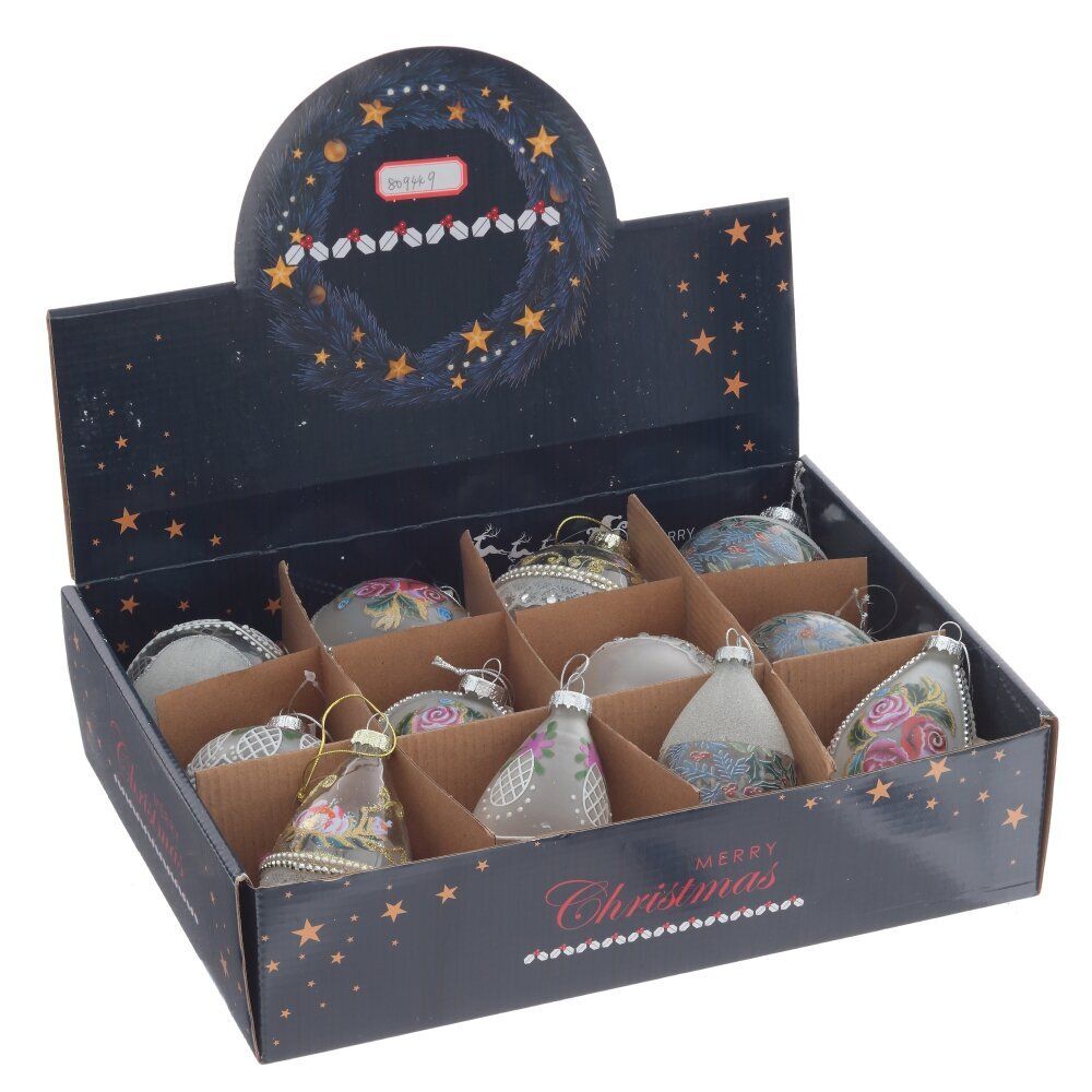 GAEM Набор из 12шт Украшение новогоднее "Шар", D 8 см, L34 W25 H9 см