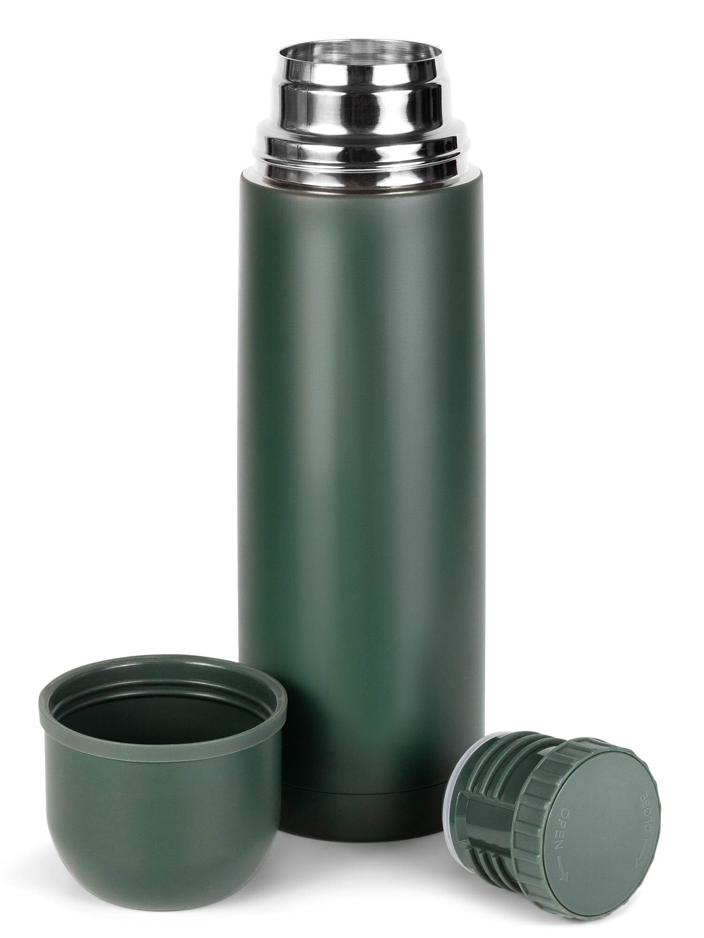 Термос Relaxika 101 (0,75 литра), хаки (без лого)