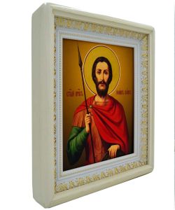 Икона Иоанна Воина ручной работы.