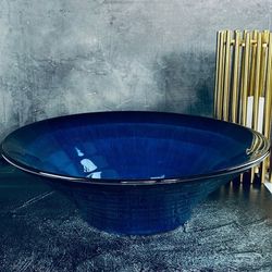 Lenardi 118-112 Блюдо глубокое 36,5см AQUAMARINE в под.уп.(х3)Фарфор