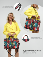 Сумка для ноутбука 15,6" и 17" с ремнем на плечо и 3 отделениями (Джунгли)