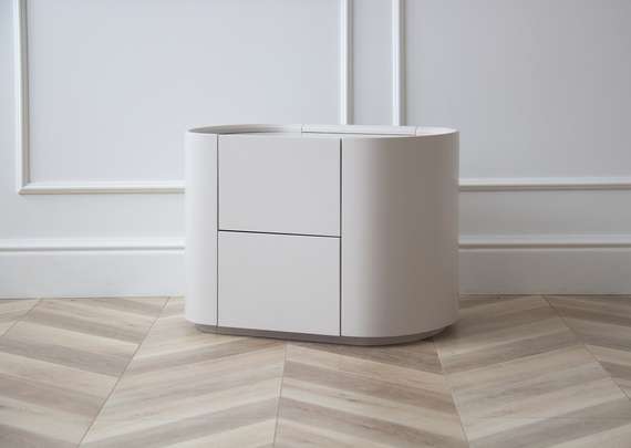 Тумба прикроватная Lagom 2 ящика ширина 60 см (дымка)