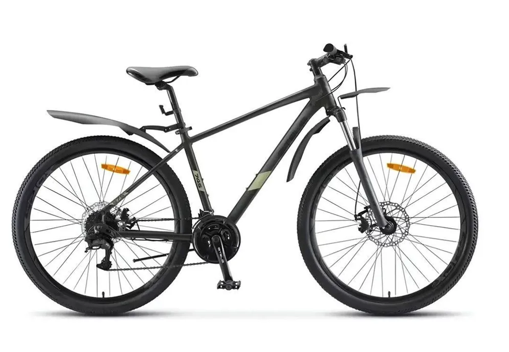 Велосипед 27,5" STELS Navigator-745 MD, рама 19" темно-оливковый