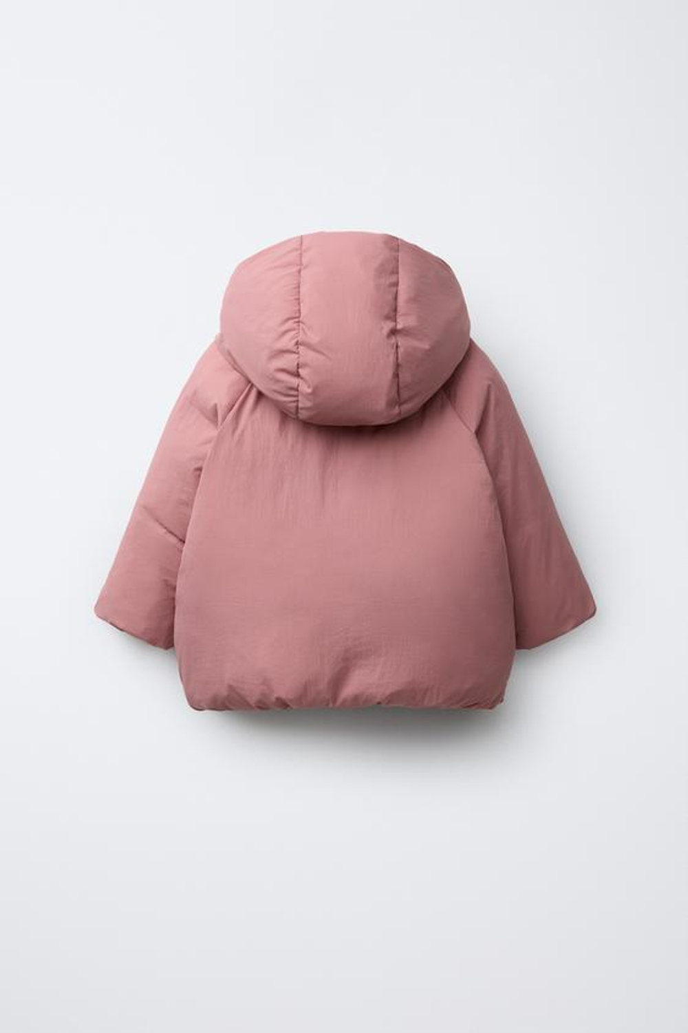 ZARA СТЕГАНАЯ КУРТКА WATER REPELLENT, РОЗОВЫЙ