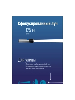 Фонарь аккумуляторный 1Вт+5ВтCOB/линза/зум/USB-шнур