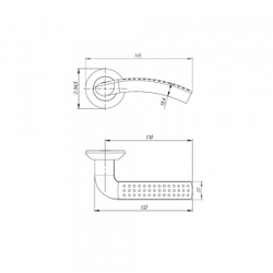 Ручка раздельная LOGICA TL ABG-6 зеленая бронза 105мм