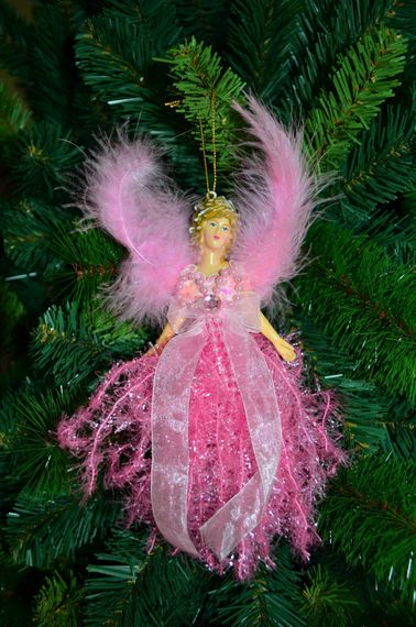 Украшение на елку Принцесса 20 см. Розовый (21837)