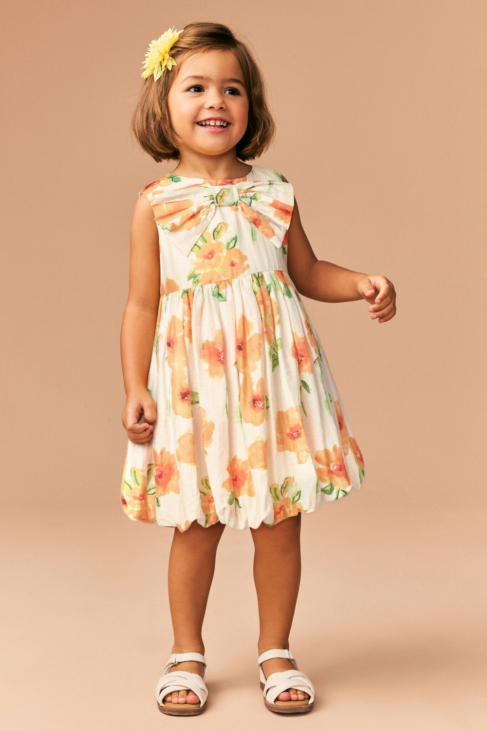 Платье для девочки Next E37-870, Молочный, Оранжевый