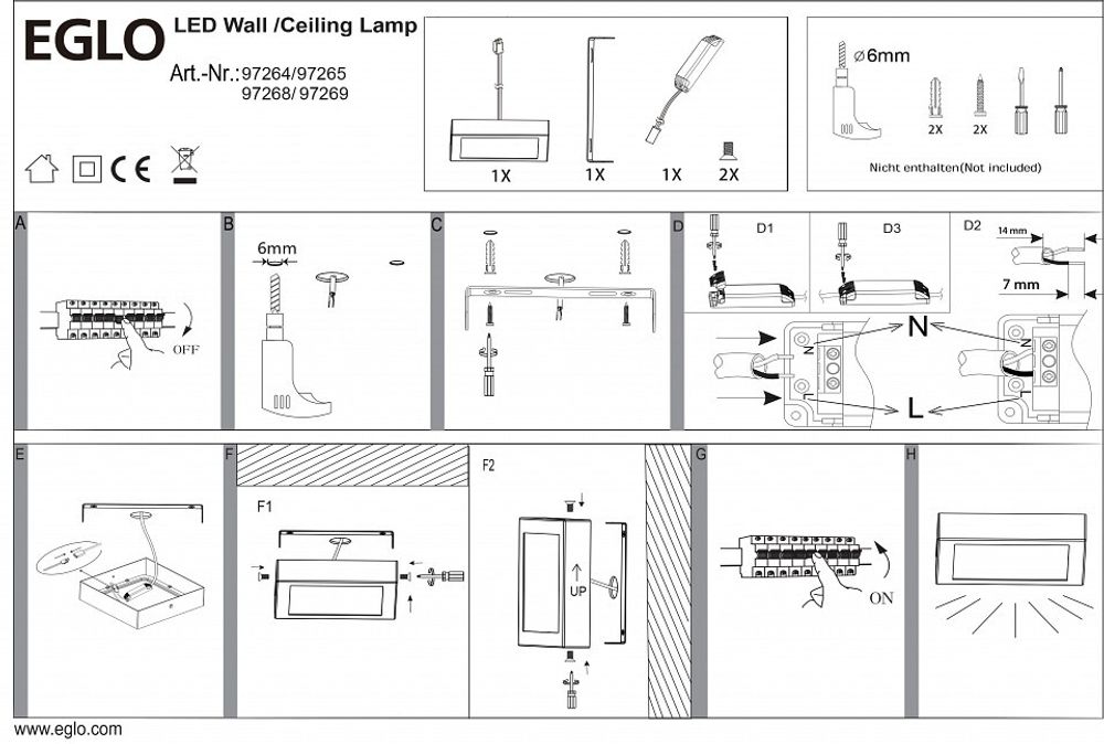 Накладной светильник Eglo Fueva 1 97265
