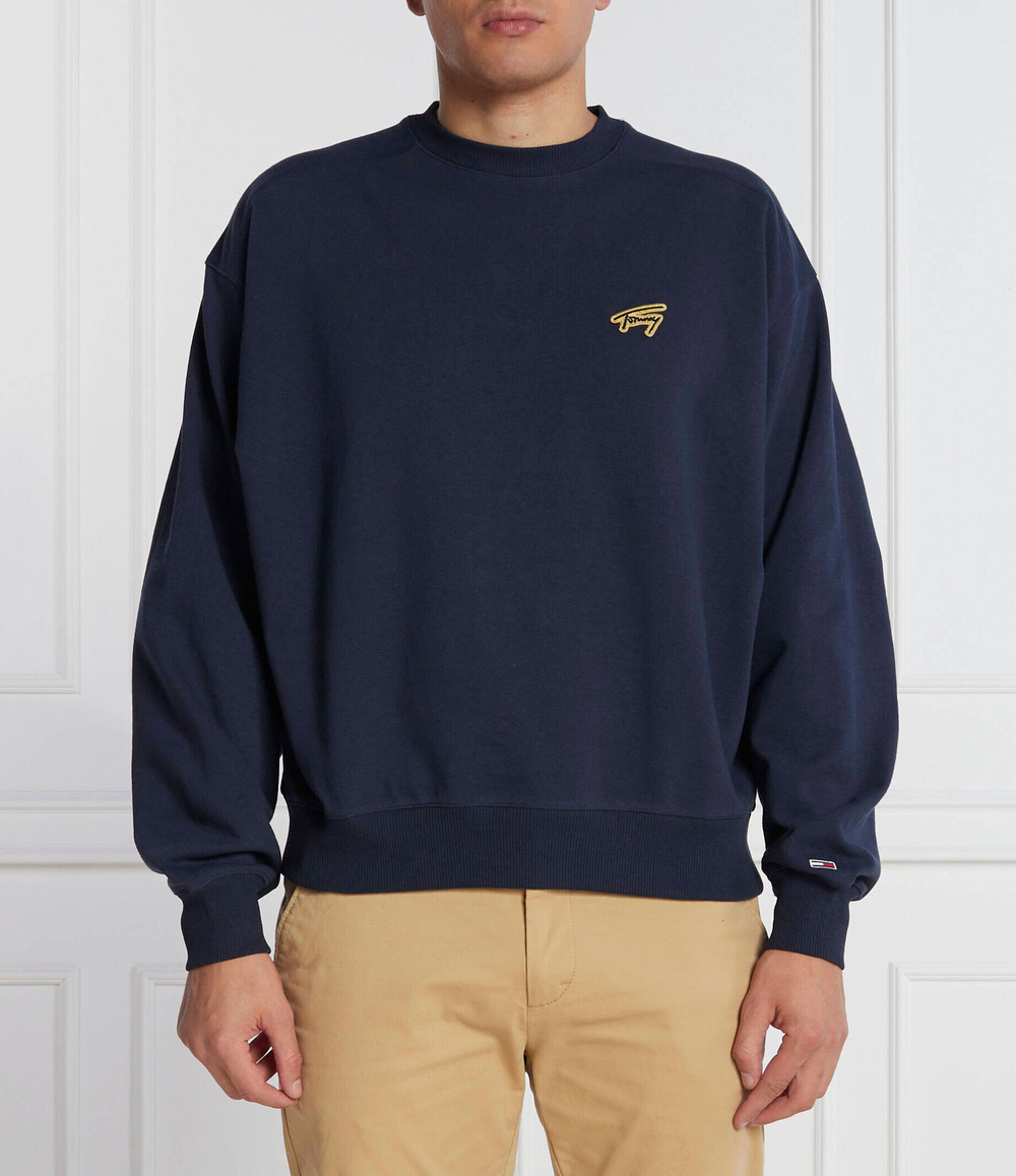 Худи BOXY SIGNATURE CREW Tommy Jeans - темно-синий(DM0DM17784)