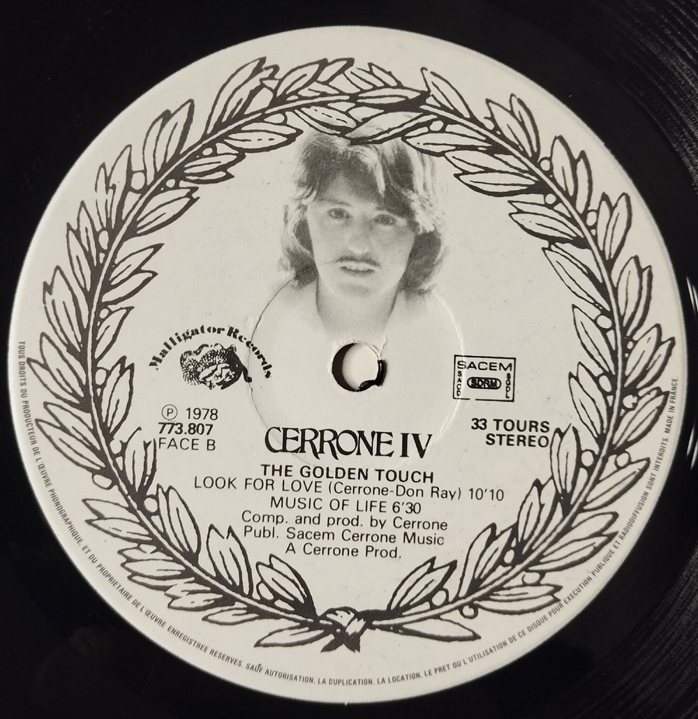 Винтажная виниловая пластинка LP Cerrone IV The Golden Touch (France 1978) Je Suis Music