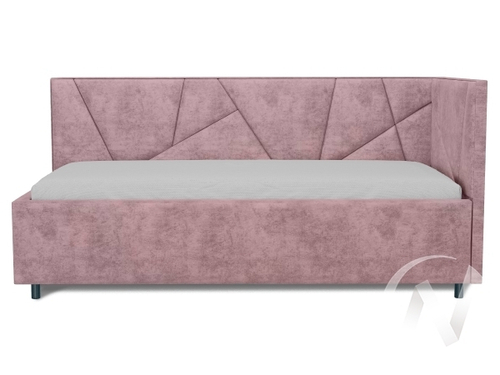 Кровать Рица детская с подъемным механизмом (Боска VL-1912-21 пыльная роза; 3 категория) правая