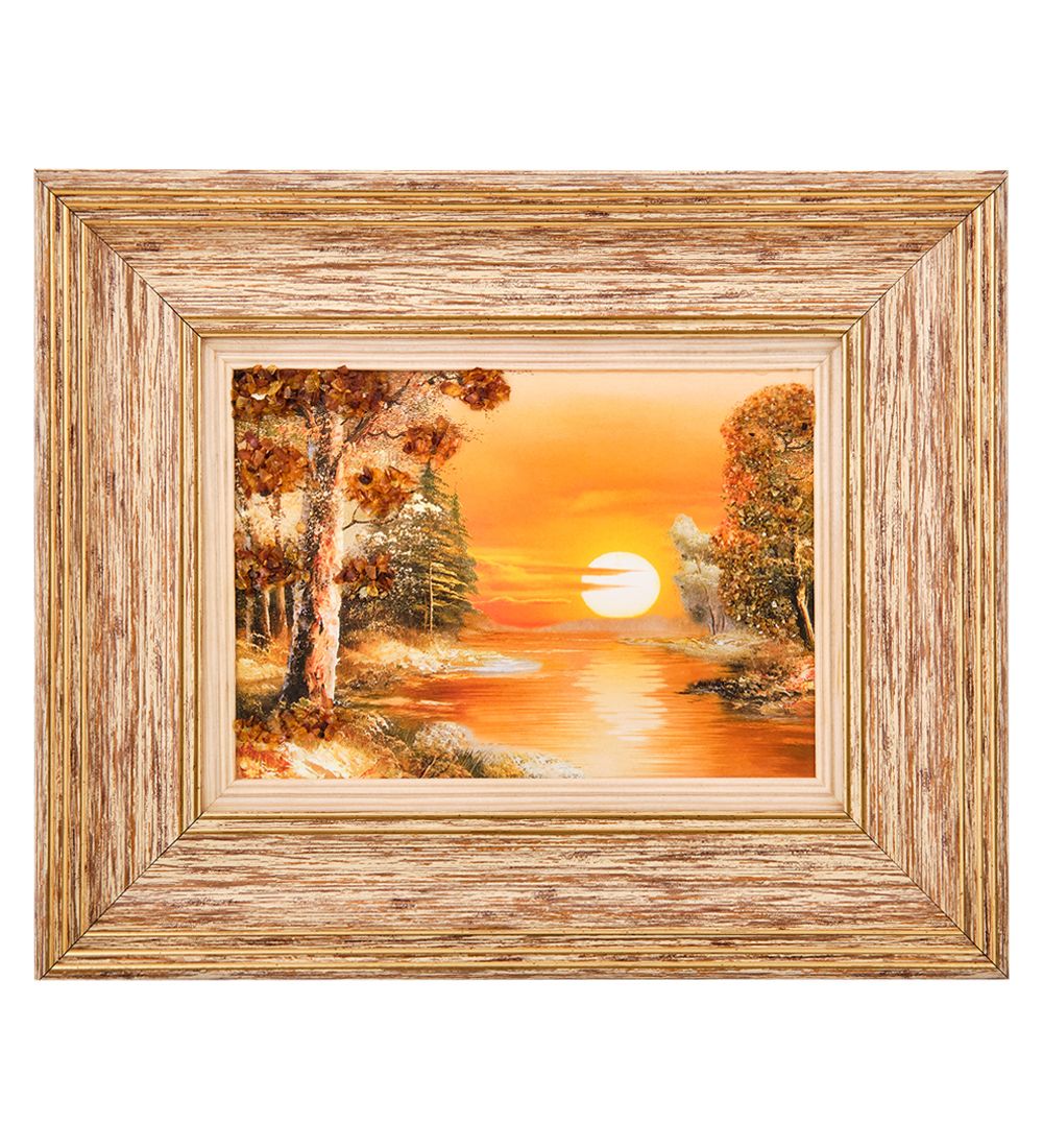 AMB-03/30 Картина «Красота природы» (с янтарной крошкой) L-32см