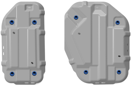 Защита топливного бака Rival для Toyota RAV4 XA50 (V - 2.0; 2.5) 2019-н.в., штампованная, алюминий 3 мм, с крепежом, 2 части, 333.9535.1