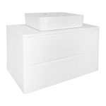 Тумба Azario LOTOS 80/2 800х460х500 подвесная, без раковины, белый глянец (CS00084144)