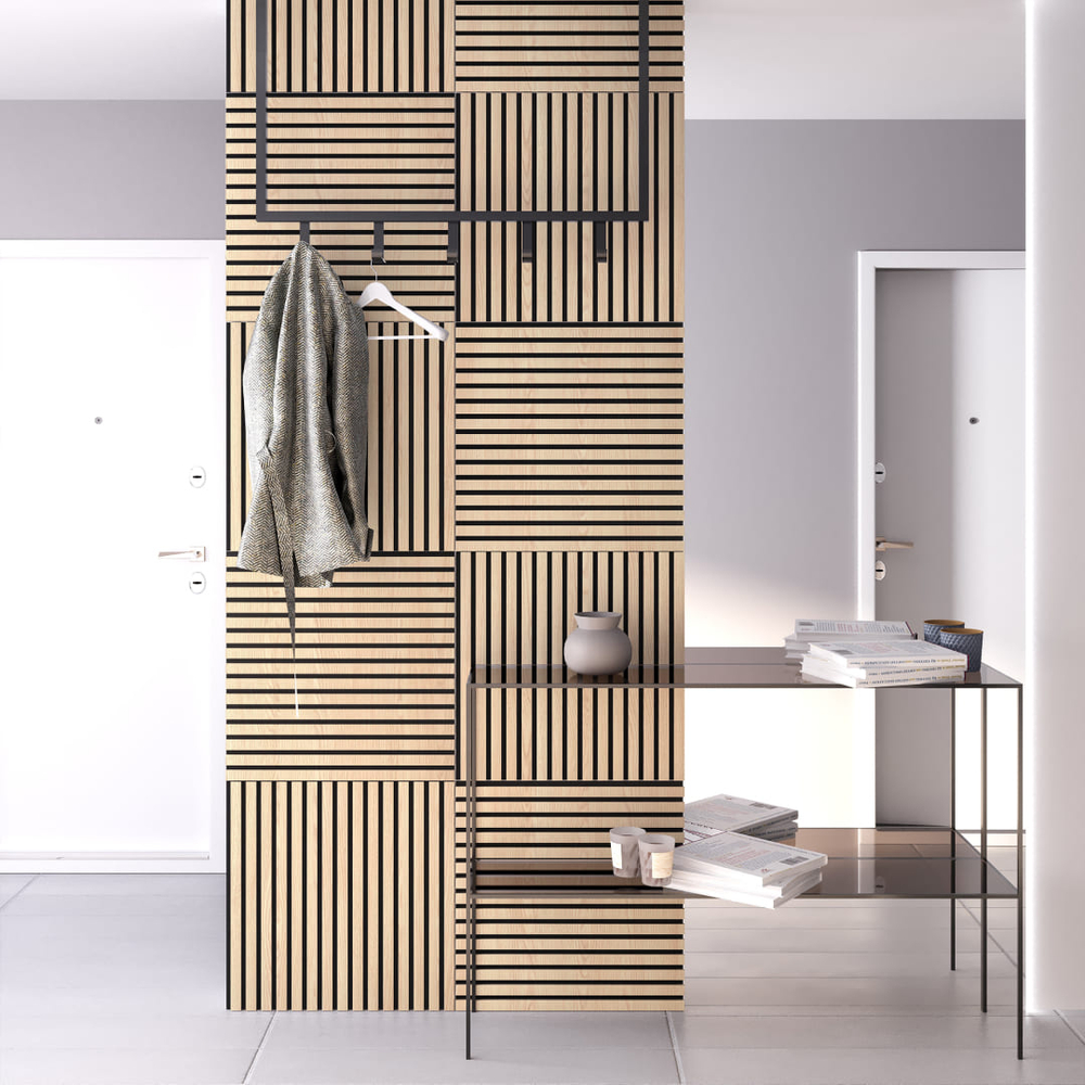 Панель Стеновая Акустическая Comfort (Комфорт), Базис, Дуб Снежный, 600х600х9 мм