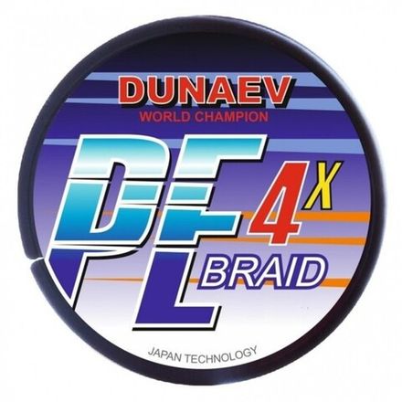 Шнур DUNAEV BRAID PE X4 150м 0,24мм  (15,5 кг)  Multicolor