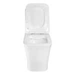 Унитаз-моноблок AZARIO STOUN 405х750х780 напольный, безободковый, в комплекте с сиденьем дюропласт микролифт, белый (AZ-1109)