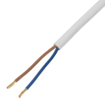 Шнур сетевой Energy Series, ПВС, 1,5 м, 2 x 1,5 мм, с неразборной вилкой, белый, Denzel