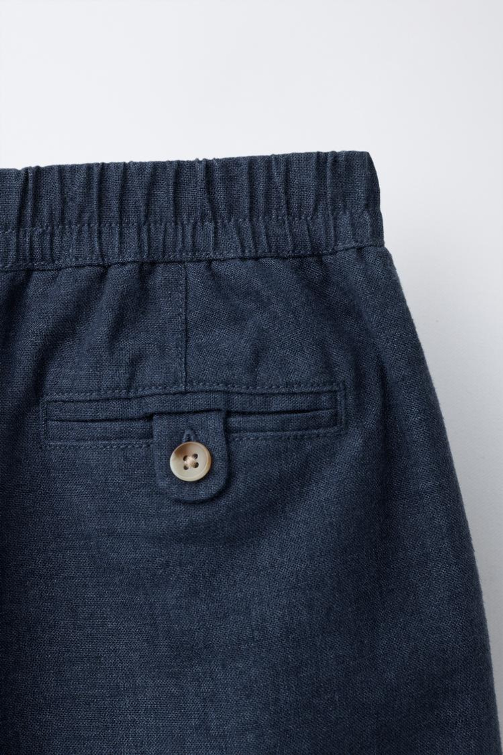 ZARA БРЮКИ BALLOON ИЗ ЛЬНА, ИНДИГО