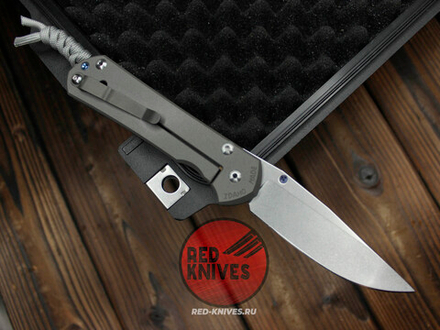 SPD X Chris Reeve Sebenza 31 Large Blue Wave - рук. титан, шайбы бронза, дэтенд керамика