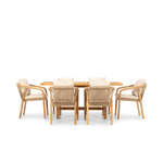 Комплект деревянной мебели Tagliamento Ravona KD, натуральный, бежевый