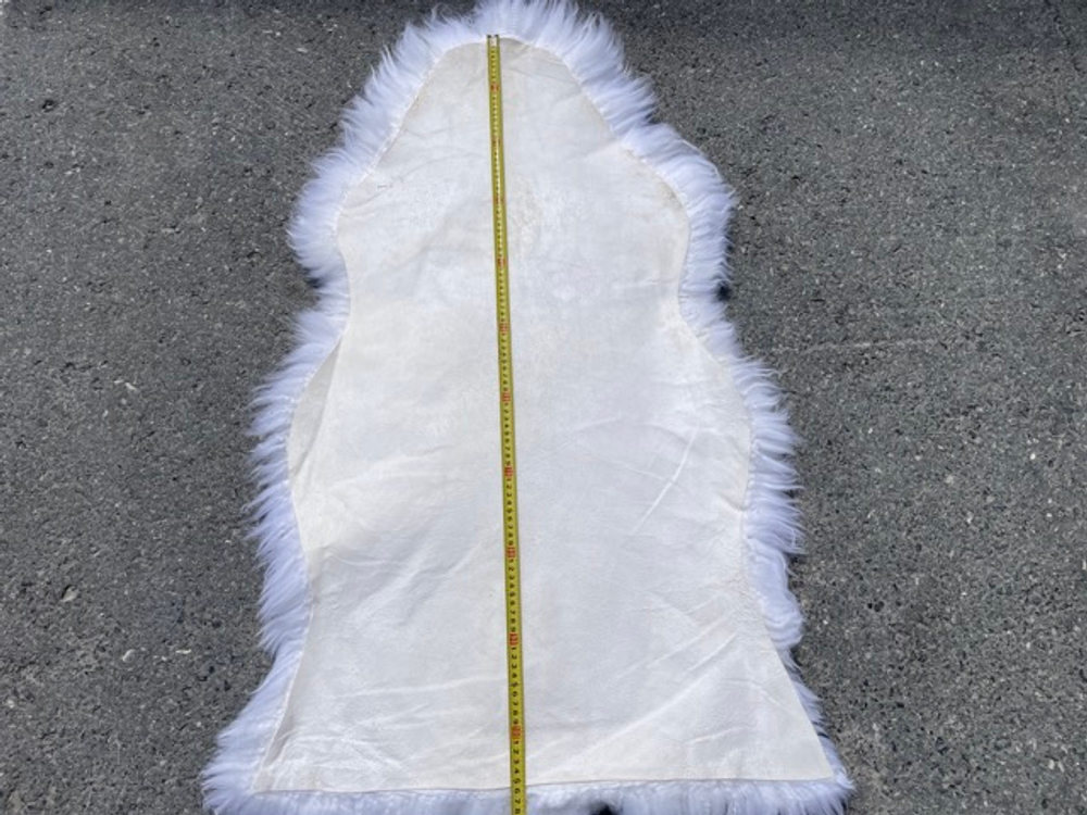 Желтый / Шкура из натуральной овчины ковер, цвет желтый, размеры 60х105 см, АКЕЯ, без крепежа (за 1 шт.)