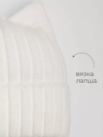 Шапка для девочки зимняя и снуд с ушками