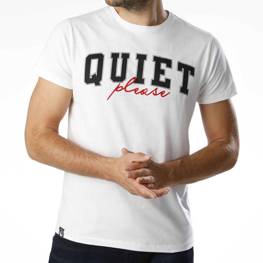 Мужское теннисное поло Quiet Please Dropshot College T-Shirt Men - White, Black