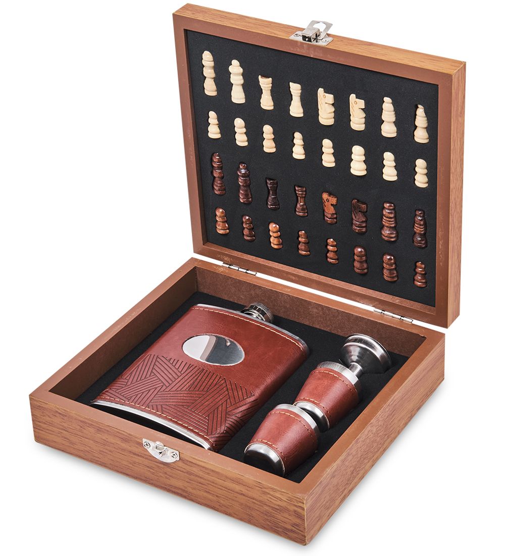 GT-80 Подарочный н-р фляжка с шахматами 250 мл