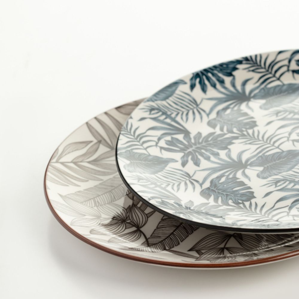 Тарелка White Fox WF-TRD23 обеденная фарфор Тропики D 23 см | White Fox