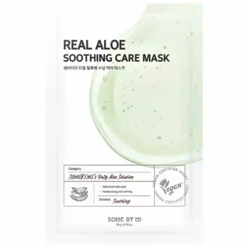 SOME BY MI Успокаивающая тканевая маска для лица с экстрактом алоэ- REAL ALOE SOOTHING CARE MASK , 20г