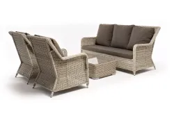 "Гляссе" лаунж-зона из искусственного ротанга, цвет бежевый