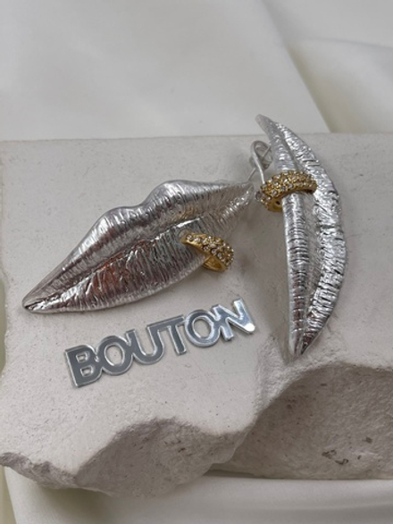 Серьги серебряные губы Скиап.