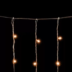 Светодиодный занавес 2*3 м., 600 теплых белых LED ламп, облегченный, прозрачный провод ПВХ, LTC (PCL600NOT-10-2WW)