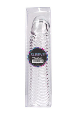 Увеличивающая насадка с ребрами Kanikule - 17 см. (Цвет: прозрачный)