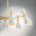 816086 Люстра DUMO 8х40W E14 БЕЛЫЙ МАТОВЫЙ/ЗОЛОТО