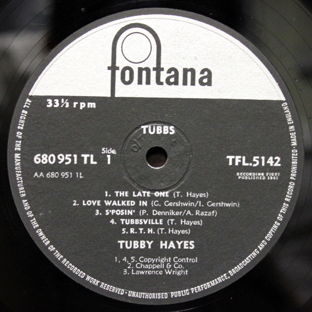 Tubby Hayes / Tubbs (LP)