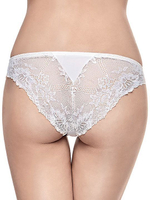 Женские трусики-бразилиана с кружевными вставками (Размер: 2 размер) (Цвет: кофейный)