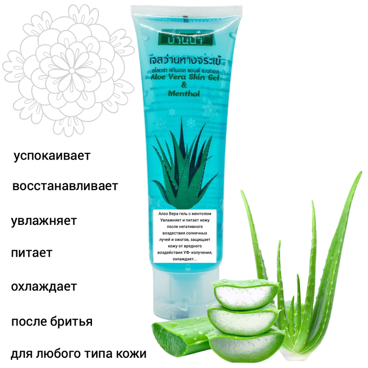 Гель для тела Banna Aloe Vera Skin Gel & Menthol Алое Вера и Ментол 250 мл