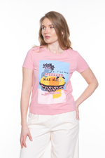 ФУТБОЛКА ИЗ ПРИНТОВАННОГО ТРИКОТАЖА