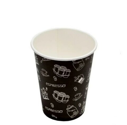 Стакан 300 мл бумажный Complement d=90 мм Black для горячего