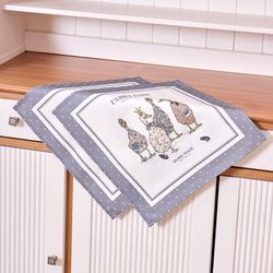 НАБОР САЛФЕТОК ИЗ 2-Х ШТ "FAMILY FARM" 40Х40СМ, ТВИЛ, ГРАФИТ