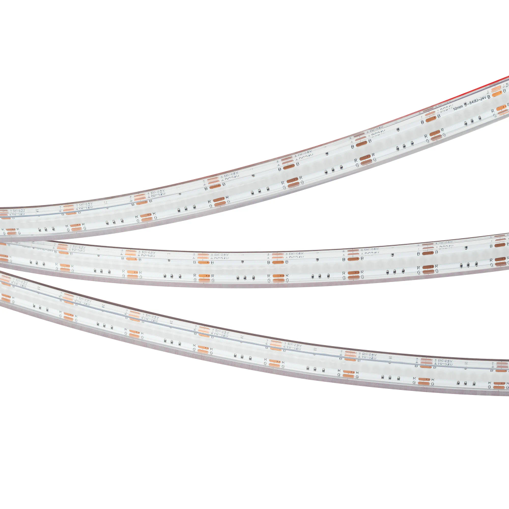 Светодиодная лента герметичная COB-PS-X840-12mm 24V RGB (16 W/m, IP67, CSP, 5m) (Arlight, -) 039966