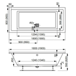 Акриловая ванна Vagnerplast CAVALLO 180x80
