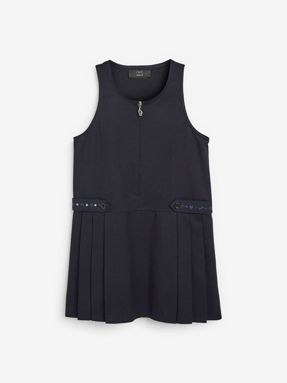 Сарафан школьный на молнии для девочки Next 972-633, Темно-синий