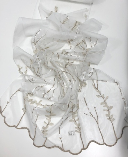 Тюль с вышивкой Sofia арт. Sakura MRT 09 col 03 (высота 300 см, Турция)