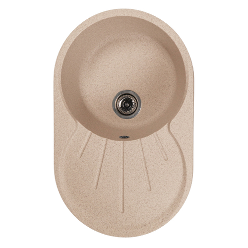 Мойка ML-GMS105 СТАНДАРТ овальная с крылом, бежевый (328), 740*460*190мм