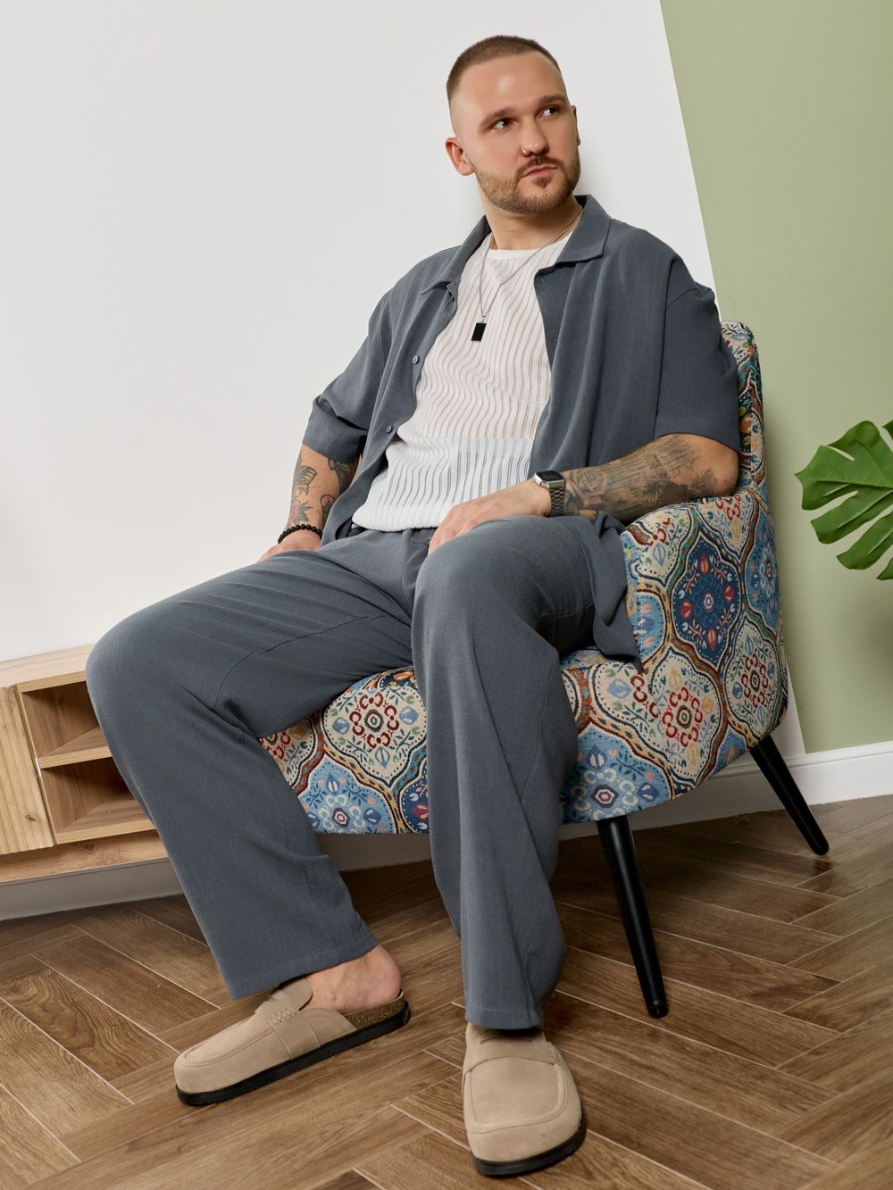 Рубашка мужская Линкольн-1 Виотекс ГРАФИТОВЫЙ